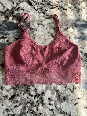 PINK Victoria's Secret Floral Lace Bralette Medium